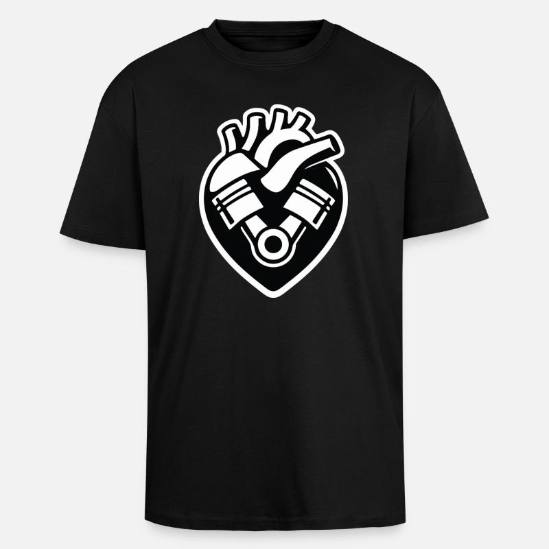 De l’essence dans le sang - T-shirt unisexe oversize épais - noir