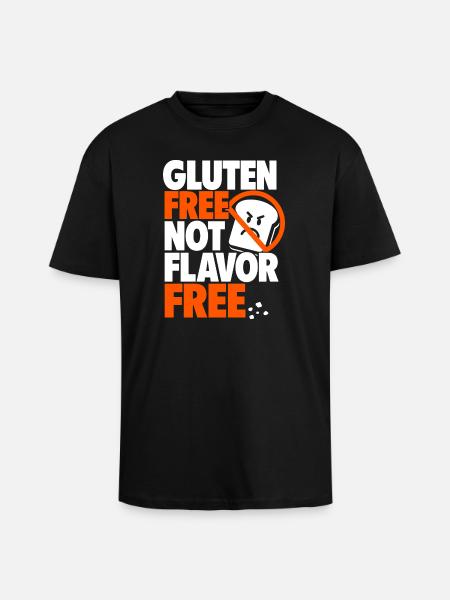 Sans gluten, pas sans arôme - T-shirt unisexe oversize épais - noir