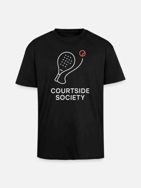 Courtside Paddle Society - Unisex Oversized Heavyweight T-shirt - black