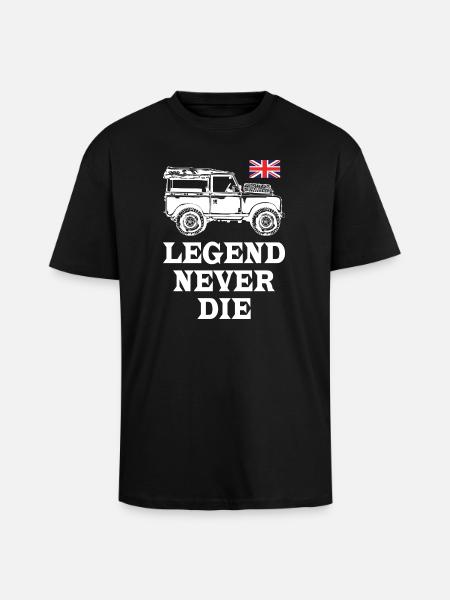 Legend_Never_Die - T-shirt unisexe oversize épais - noir