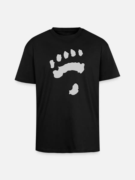 Eisbärtatze - Oversized Heavyweight Unisex T-Shirt - Schwarz