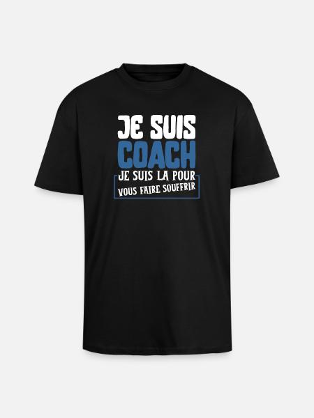 Coach souffrir cadeau - T-shirt unisexe oversize épais - noir