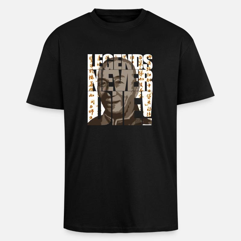 legends never die - Oversized Heavyweight Unisex T-Shirt - Schwarz
