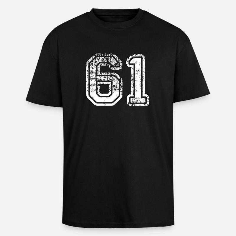 61 - Oversized Heavyweight Unisex T-Shirt - Schwarz