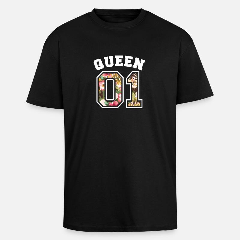 Queen 01 - Oversized Heavyweight Unisex T-Shirt - Schwarz