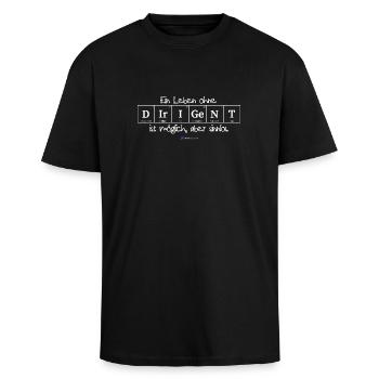 Ein Leben ohne Dirigent ist möglich, aber sinnlos. - Oversized Heavyweight Unisex T-Shirt - Schwarz - Vorne - Alina (178cm) & Michal (187cm)