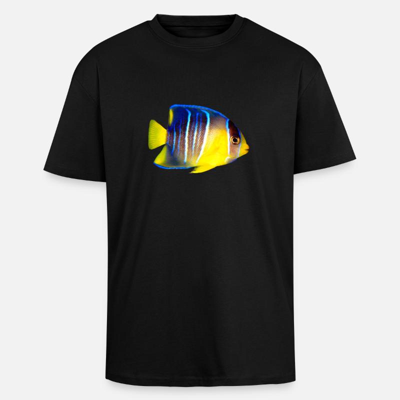 Fisch - Oversized Heavyweight Unisex T-Shirt - Schwarz