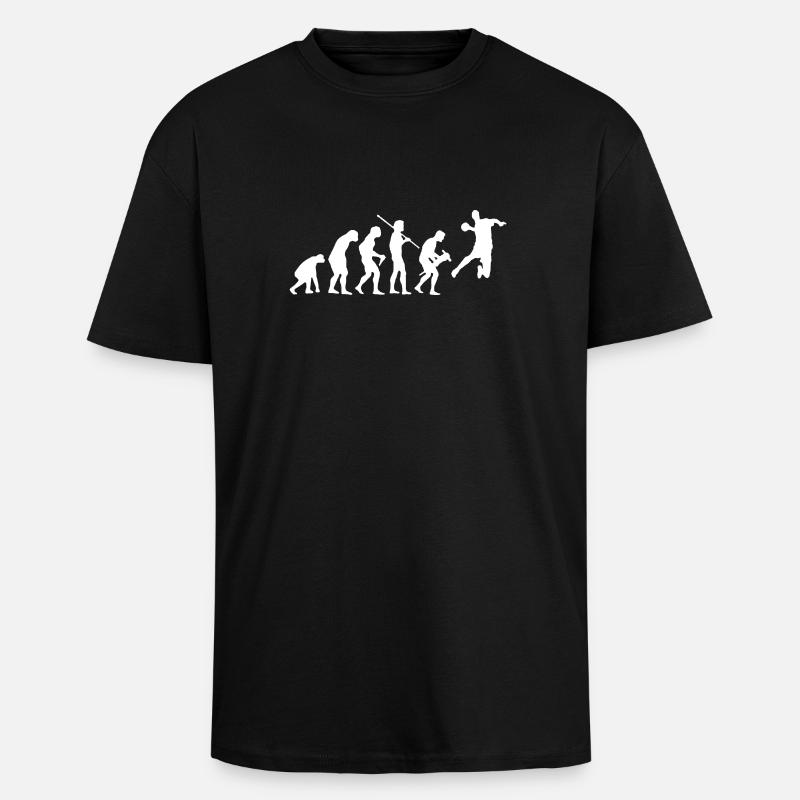 EVOLUTION HANDBALL - Unisex Oversized Heavyweight T-shirt - black