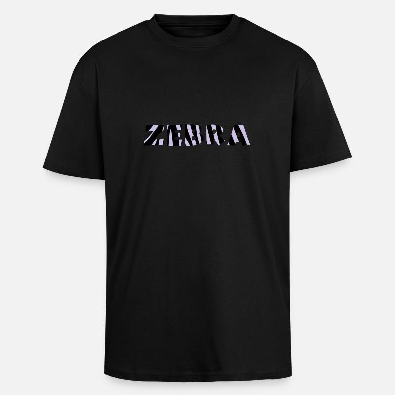 zebra - Unisex Oversized Heavyweight T-shirt - black