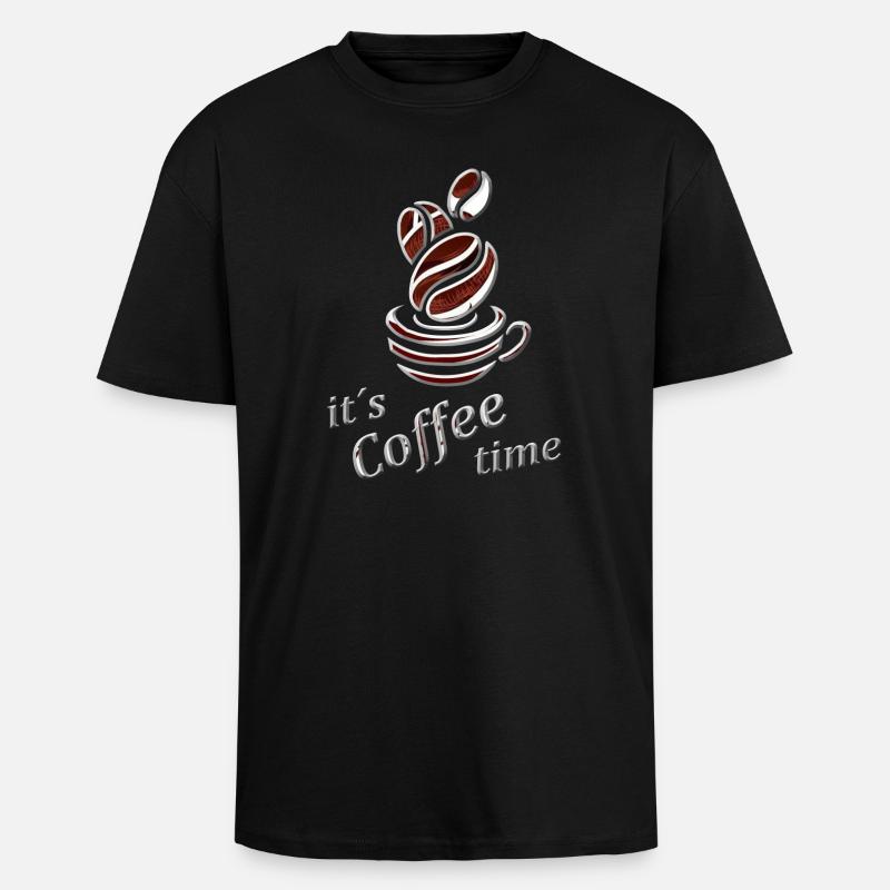 Coffee drinker - Unisex Oversized Heavyweight T-shirt - black