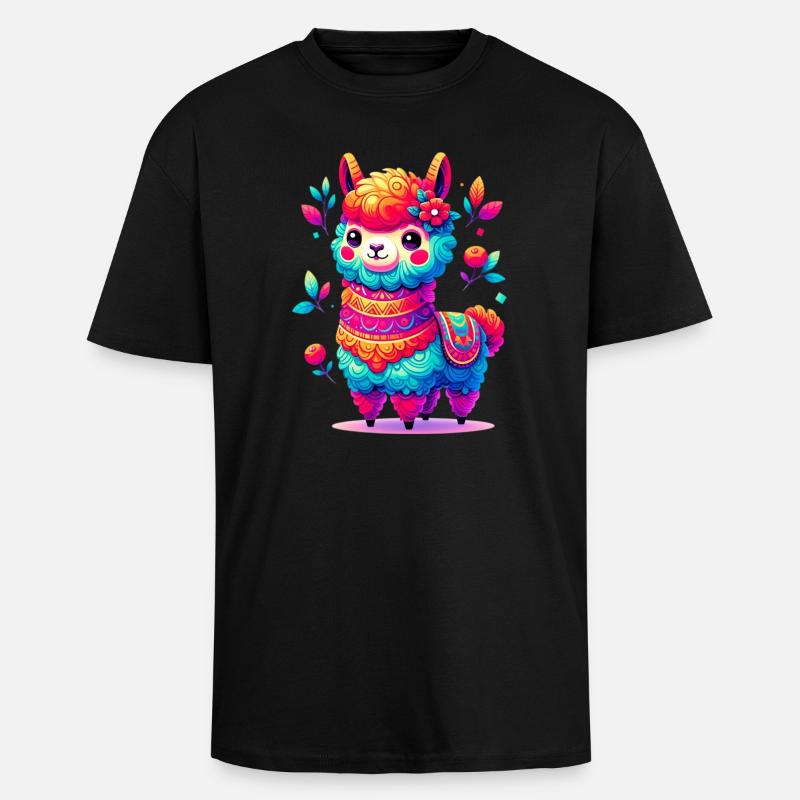 Alpaca - Unisex Oversized Heavyweight T-shirt - black