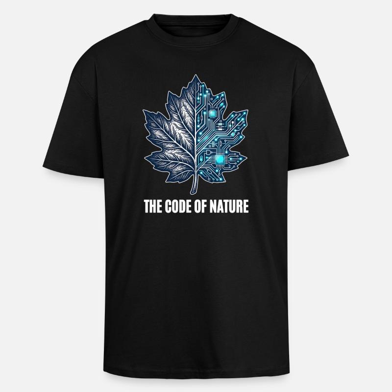The Code Of Nature - Oversized Heavyweight Unisex T-Shirt - Schwarz