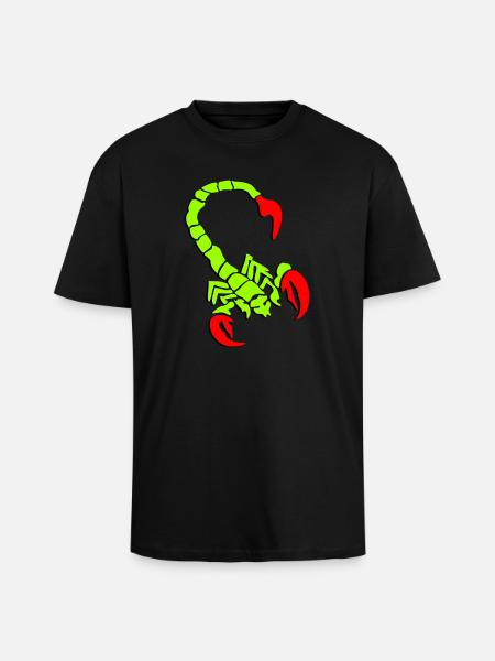 skorpion_01_3d_rot_2 - Unisex Oversized Heavyweight T-shirt - black