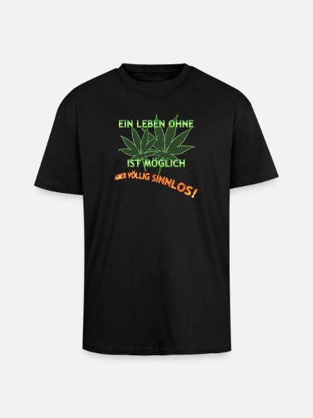 USELESS WITHOUT HEMP - Unisex Oversized Heavyweight T-shirt - black