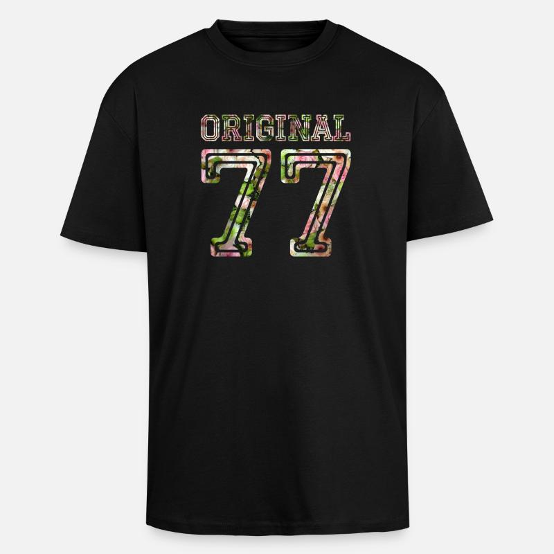 1977 - Oversized Heavyweight Unisex T-Shirt - Schwarz