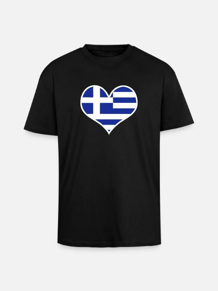 hellas grèce grèce - T-shirt unisexe oversize épais - noir