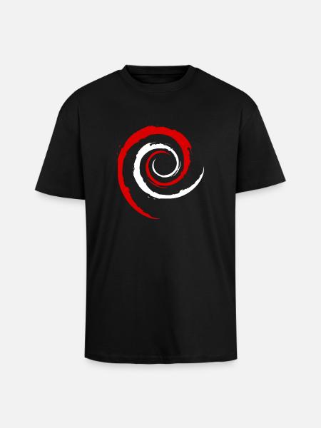 Austrian Debian Swirl - Oversized Heavyweight Unisex T-Shirt - Schwarz