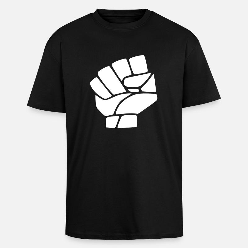 Revolution hand - Oversized Heavyweight Unisex T-Shirt - Schwarz