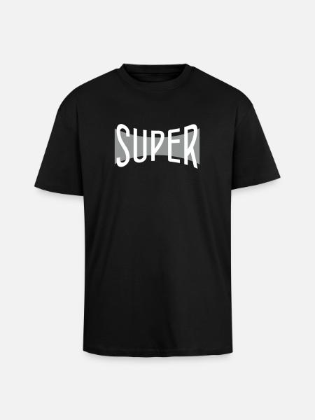 SUPER - Unisex Oversized Heavyweight T-shirt - black