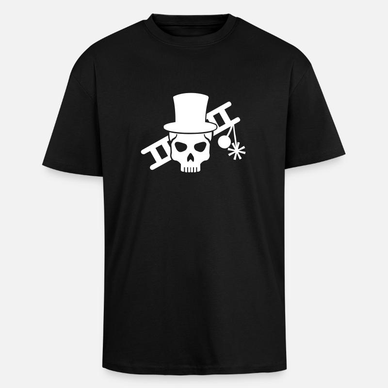 Nuohooja - Paksu unisex oversize t-paita - musta