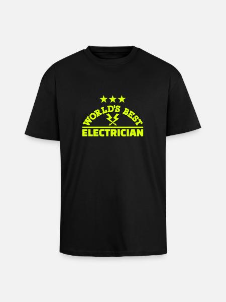 Électricien - T-shirt unisexe oversize épais - noir