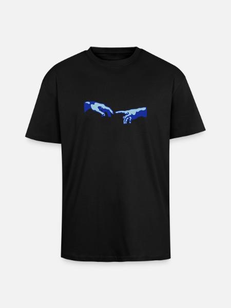 main de dieu - T-shirt unisexe oversize épais - noir