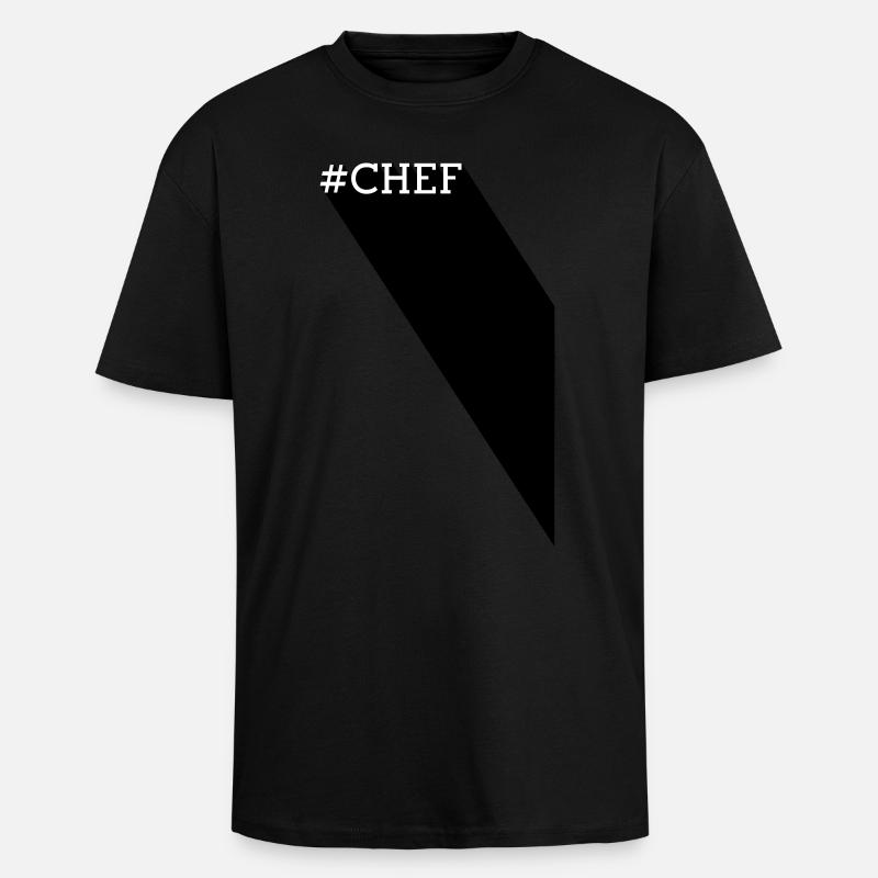 #CHEF - Long Shadow - Oversized Heavyweight Unisex T-Shirt - Schwarz