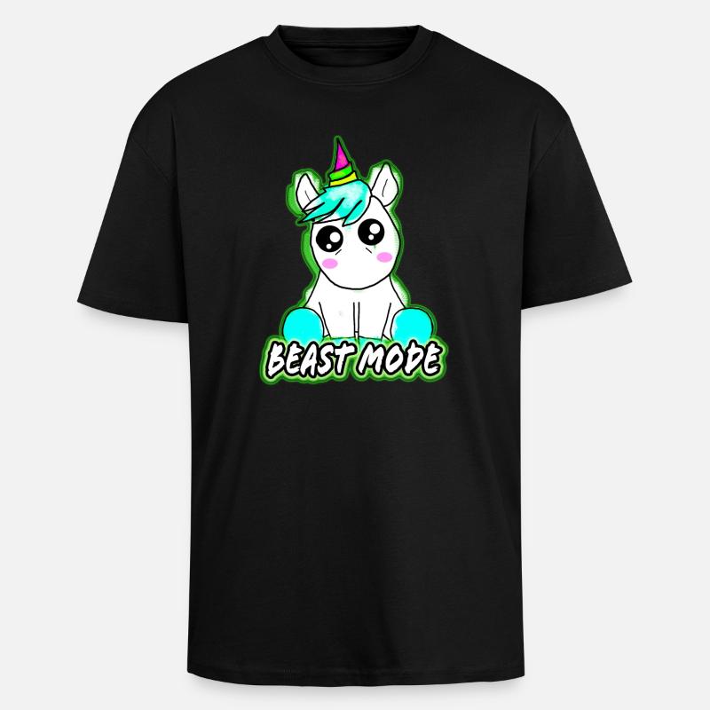 Beast mode - Oversized Heavyweight Unisex T-Shirt - Schwarz