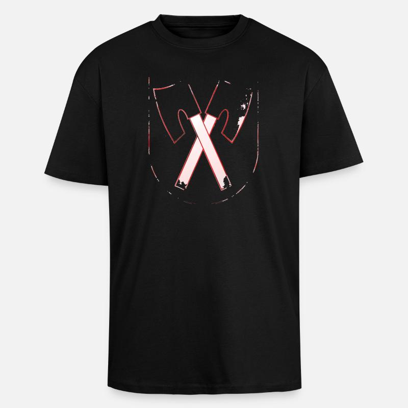 Bienne - Oversized Heavyweight Unisex T-Shirt - Schwarz