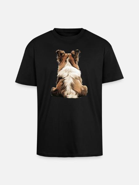 Shetland Sheepdog - Unisex Oversized Heavyweight T-shirt - black