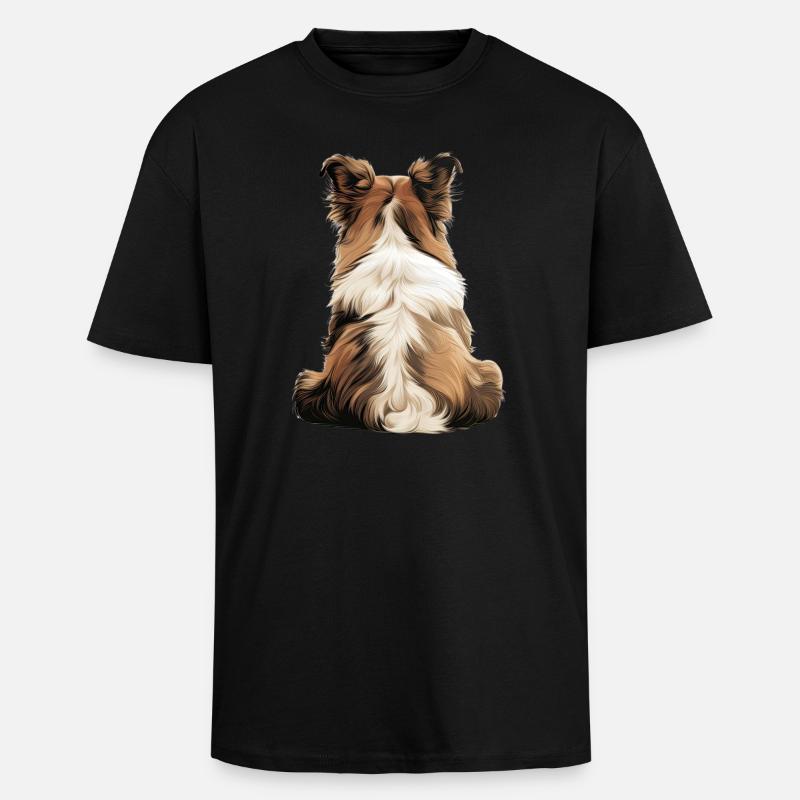 Shetland Schäferhund - Oversized Heavyweight Unisex T-Shirt - Schwarz