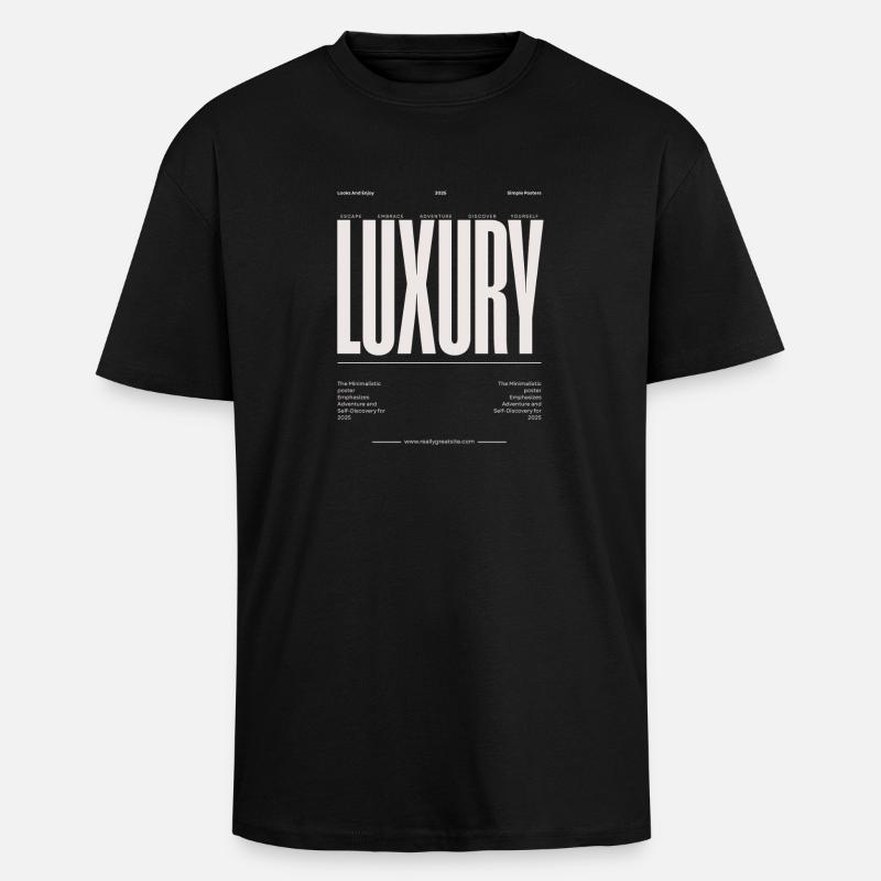 Luxus Großbuchstaben Typografie - Oversized Heavyweight Unisex T-Shirt - Schwarz