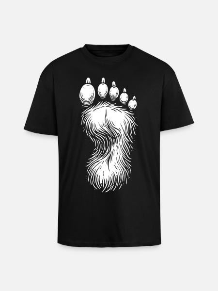 Conception cool de l’empreinte Bigfoot - T-shirt unisexe oversize épais - noir