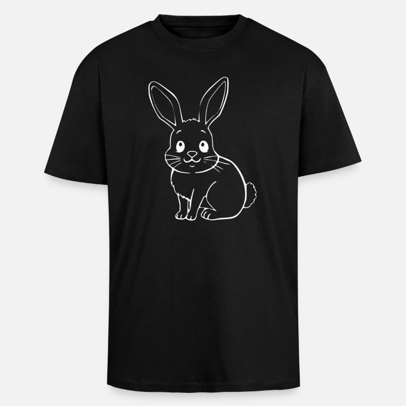 Rabbit Bunny Bunny Dwarf Rabbit Gift - Unisex Oversized Heavyweight T-shirt - black