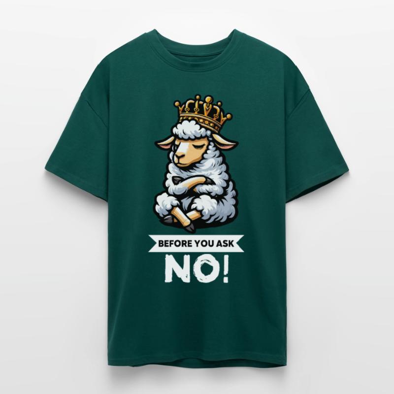 Before You Ask Schaf Schafe Schäfer Schafhalter  Oversized Heavyweight Unisex T-Shirt