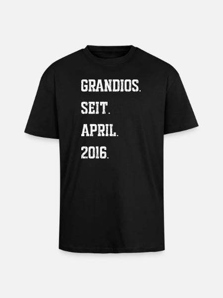 Anniversaire avril 2016 - T-shirt unisexe oversize épais - noir