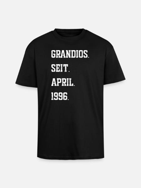 Anniversaire avril 1996 - T-shirt unisexe oversize épais - noir