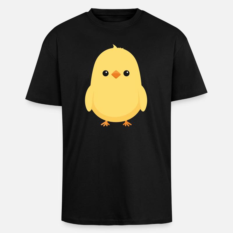 fugleunge - Tyk Oversize T-shirt - sort