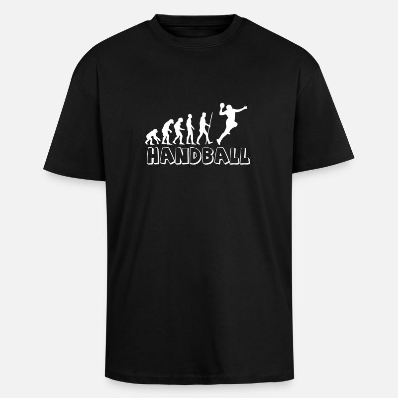Handball Evolution - Unisex Oversized Heavyweight T-shirt - black