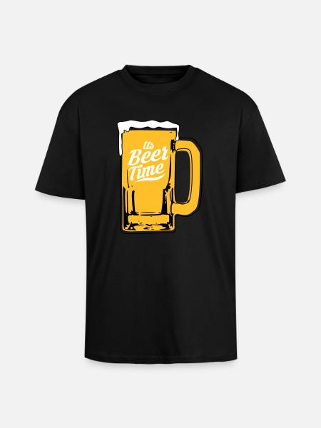 Beer design - Unisex Oversized Heavyweight T-shirt - black