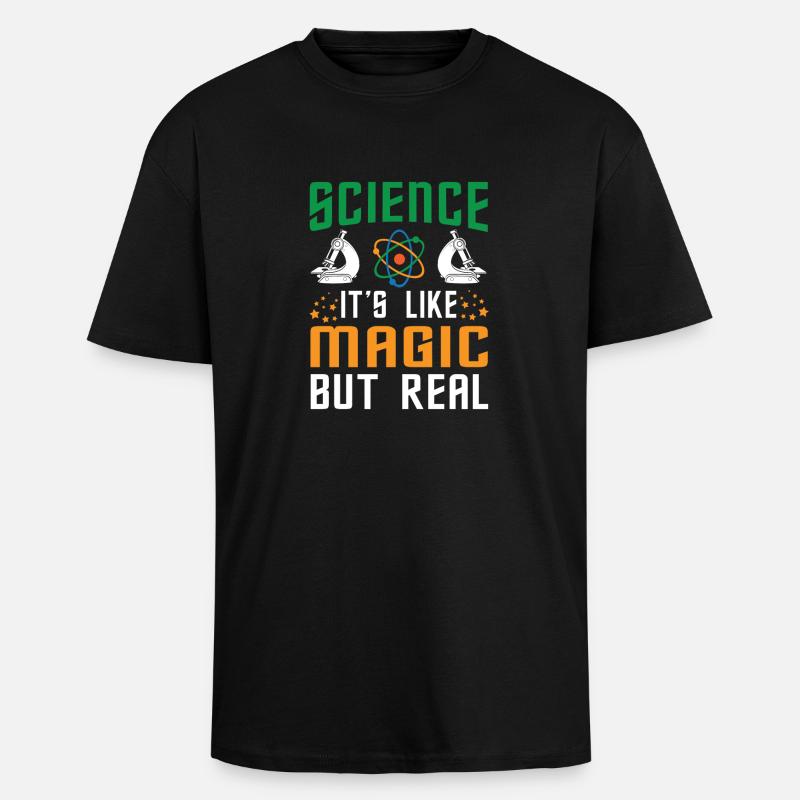 SCIENCE it's like magic - T-shirt unisexe oversize épais - noir