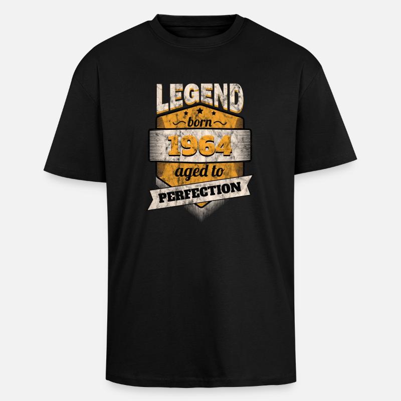 1964 - Unisex Oversized Heavyweight T-shirt - black