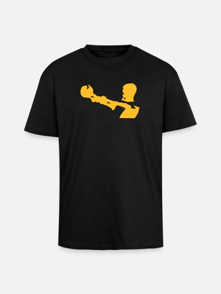 Kugelhantel Action - Oversized Heavyweight Unisex T-Shirt - Schwarz