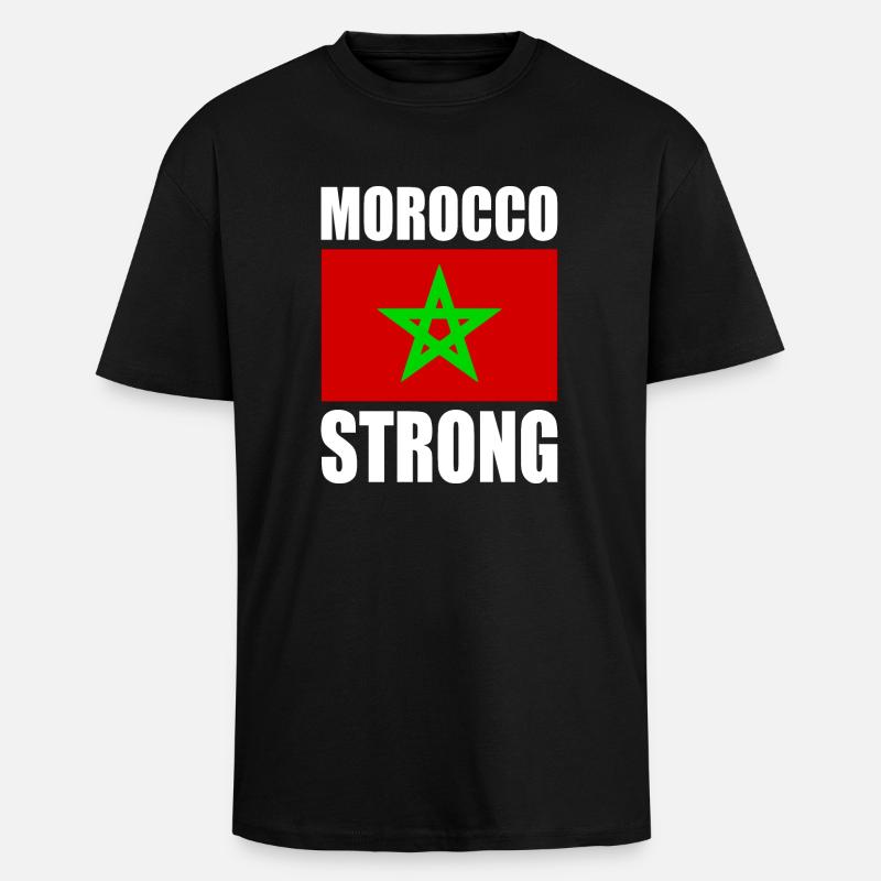 Maroc - T-shirt unisexe oversize épais - noir