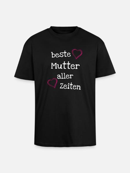 Beste Mutter aller Zeiten - Oversized Heavyweight Unisex T-Shirt - Schwarz