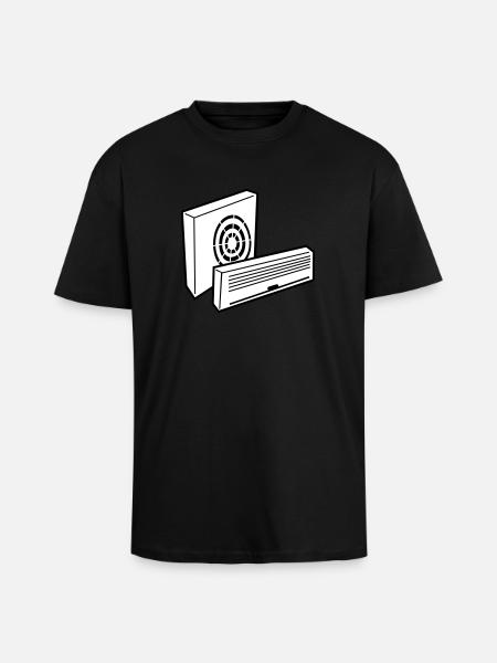 air _conditioning_c1 - Unisex Oversized Heavyweight T-shirt - black