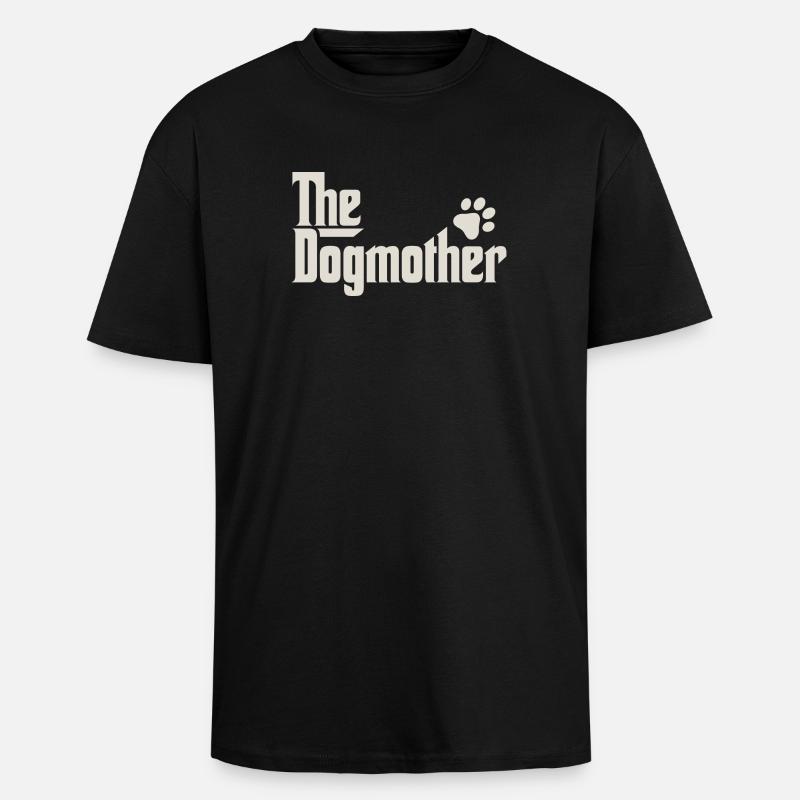 le Dogmother - T-shirt unisexe oversize épais - noir