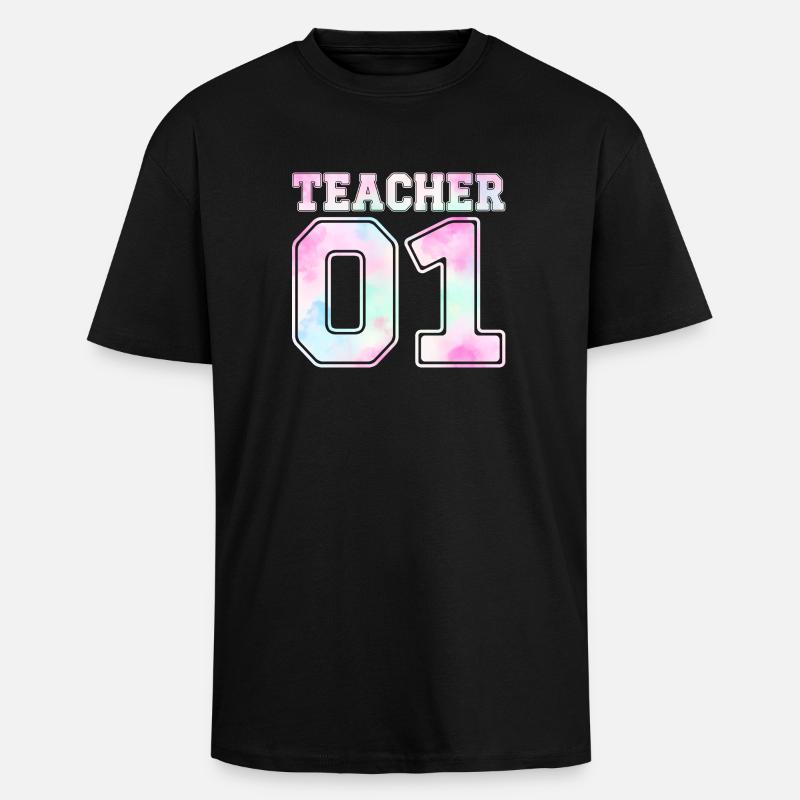 Teacher 01 - Unisex Oversized Heavyweight T-shirt - black