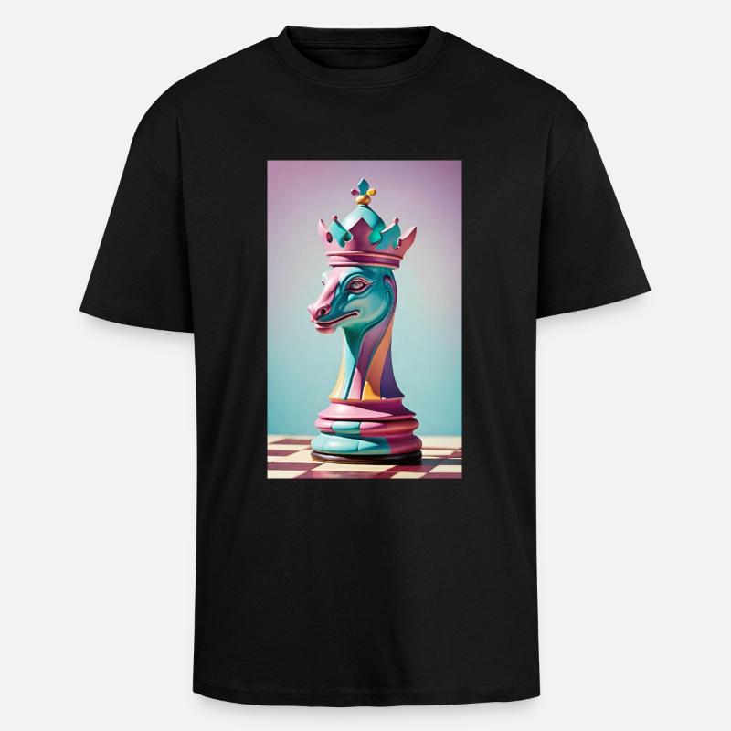 Chess | Chess piece | Chess player - Unisex Oversized Heavyweight T-shirt - black