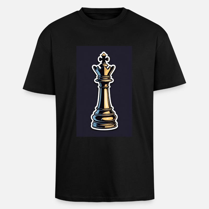 Échecs | Pièce d’échecs | Joueur d’échecs - T-shirt unisexe oversize épais - noir
